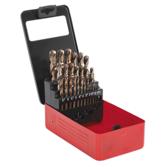 Sealey Cobalt Drill Bit Set 25 Pieces Metric Supplied Metal Storage Case AK4702