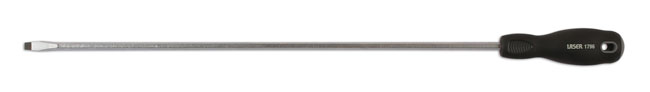 LASER 1796 Screwdriver 6 mm Flat Blade Extra Long 450mm Chrome Vanadium Steel