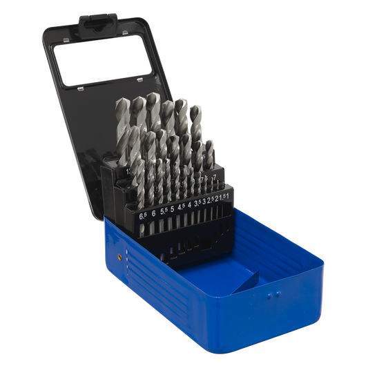 Sealey Drill Bit Set HSS 25 Pieces Metric Supplied In Display Case AK47251