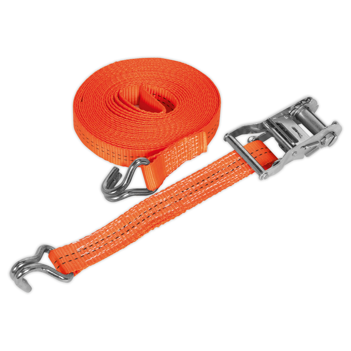 Sealey Ratchet Tie Down 35mm x 6m Polyester Webbing 2000kg - Orange TD2006J