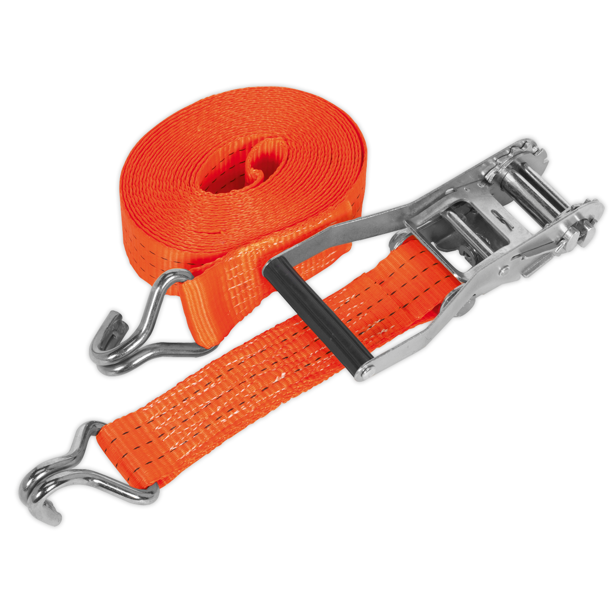 Sealey Ratchet Tie Down 50mm x 6m Polyester Webbing 3000kg - Orange TD3006J