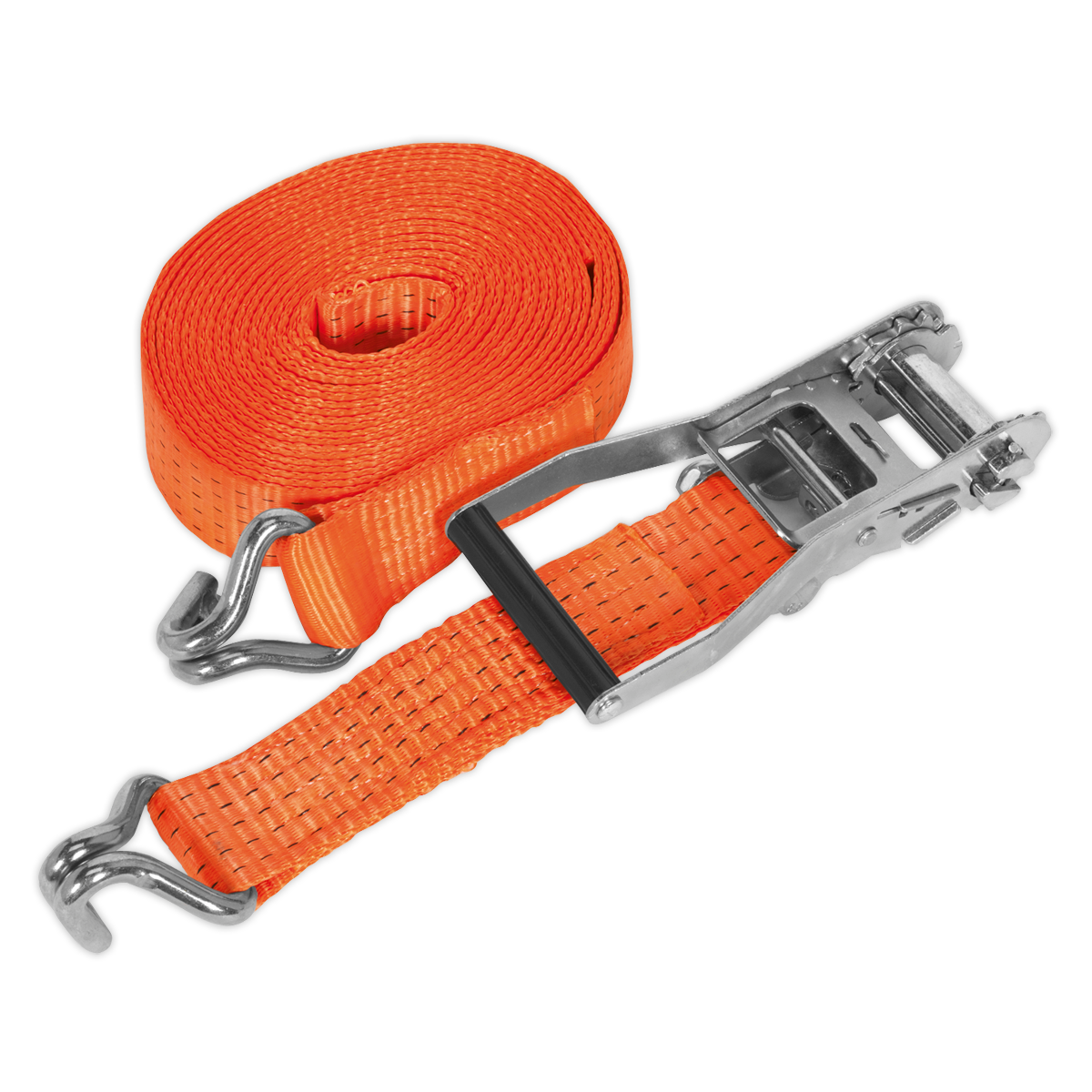 Sealey Ratchet Tie Down 50mm x 8m Polyester Webbing 5000kg - Orange TD5008J