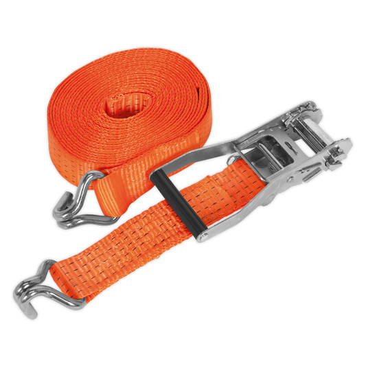 Sealey Ratchet Tie Down 50mm x 10m Polyester Webbing 5000kg - Orange TD5010J