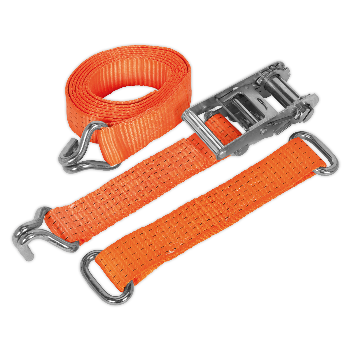 Sealey Car Transporter Ratchet Tie Down 50mm 3m Steel Wheel Single 4500kg TDRWS