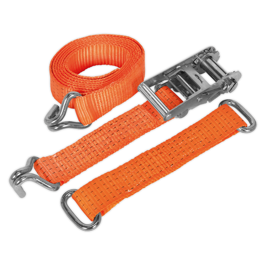 Sealey Car Transporter Ratchet Tie Down 50mm 3m Steel Wheel Single 4500kg TDRWS