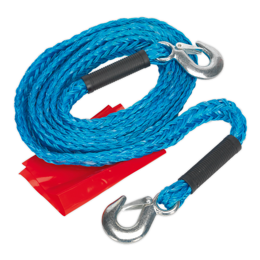 Sealey Tow Rope 2 Tonne Rolling Load Capacity Heavy Duty Non-Elastic TH2002