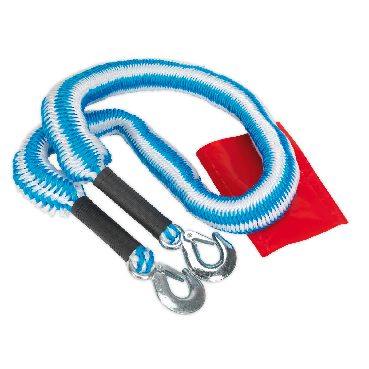 Sealey Tow Rope 2000kg Rolling Load Capacity Heavy Duty Blue/White Towing TH2502