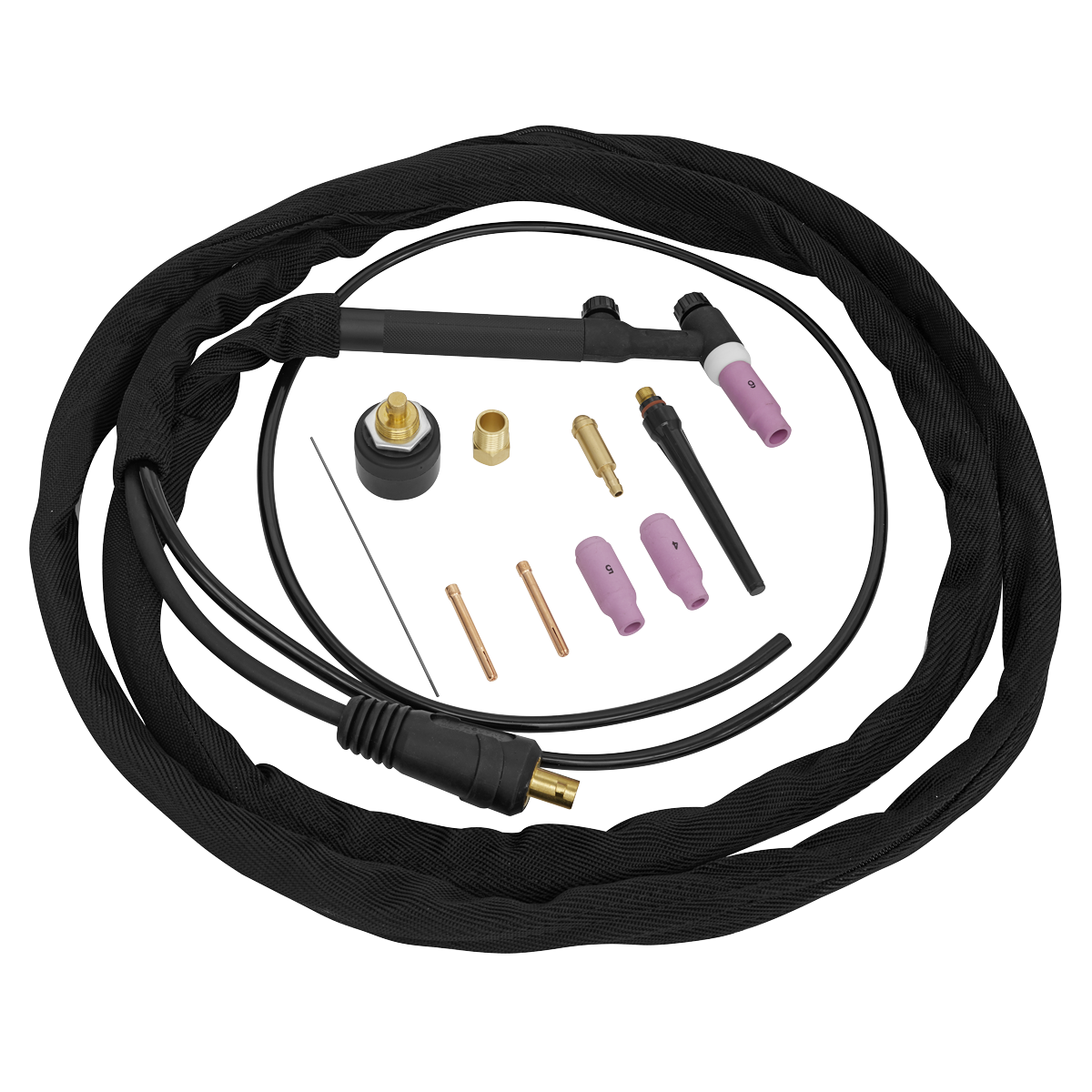 Sealey Inverter TIG Welding Torch With Dinse Connectors 16mm² Black TIG10S