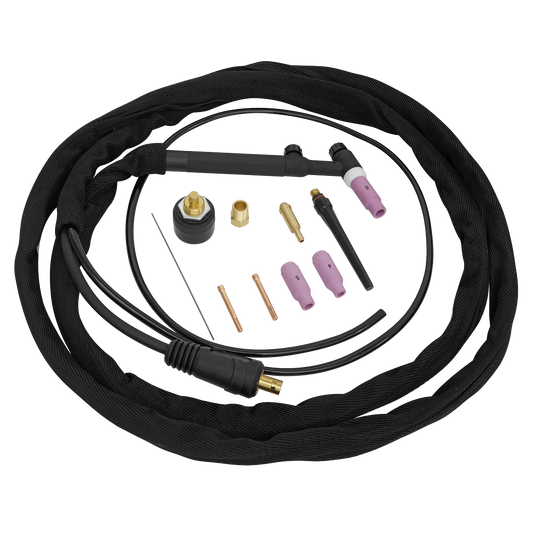 Sealey Inverter TIG Welding Torch With Dinse Connectors 16mm² Black TIG10S