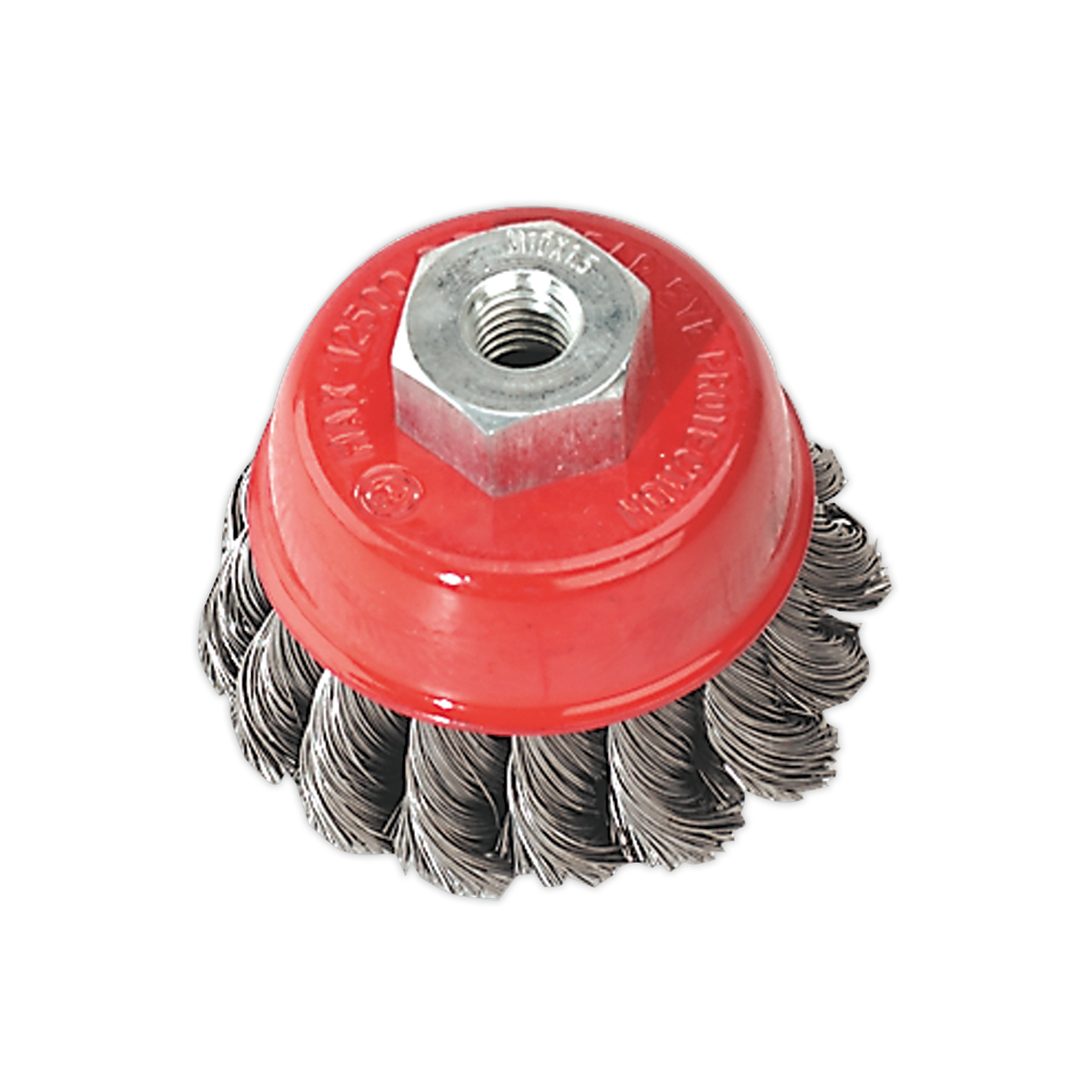 Sealey Ø65mm Twist Knot Wire Cup Brush M10 x 1.5mm Steel Filaments TKCB65