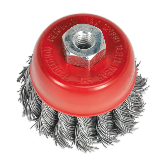 Sealey Ø65mm Twist Knot Wire Cup Brush For Power Tools M10 x 1.25mm TKCB652