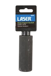 LASER 6832 Socket Wrench Insert 1/2" Drive 21mm Spanner Chrome Vanadium Steel
