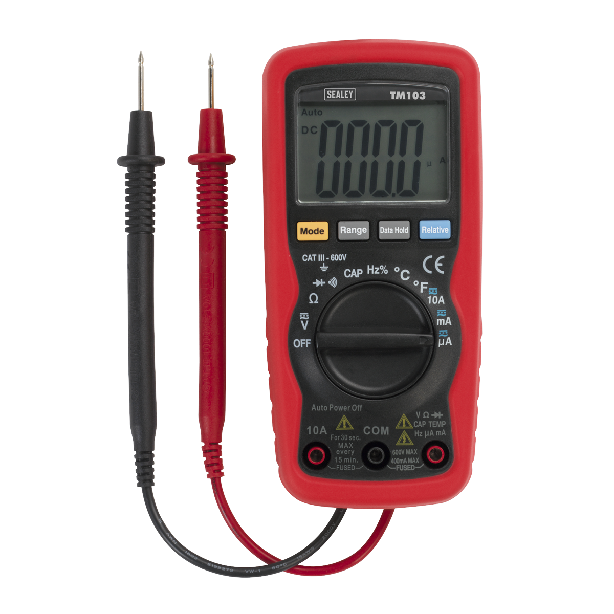 Sealey Professional Auto Ranging Digital Multimeter - 11 Function TM103