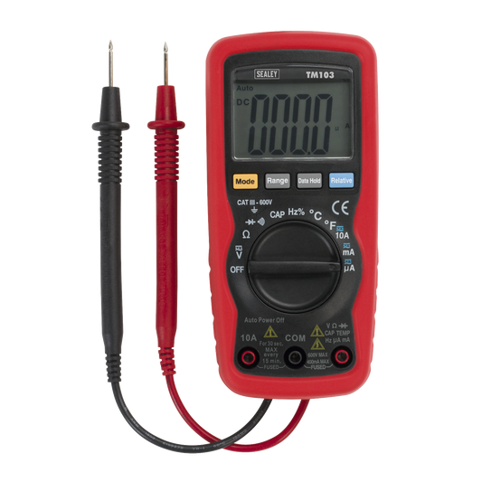 Sealey Professional Auto Ranging Digital Multimeter - 11 Function TM103