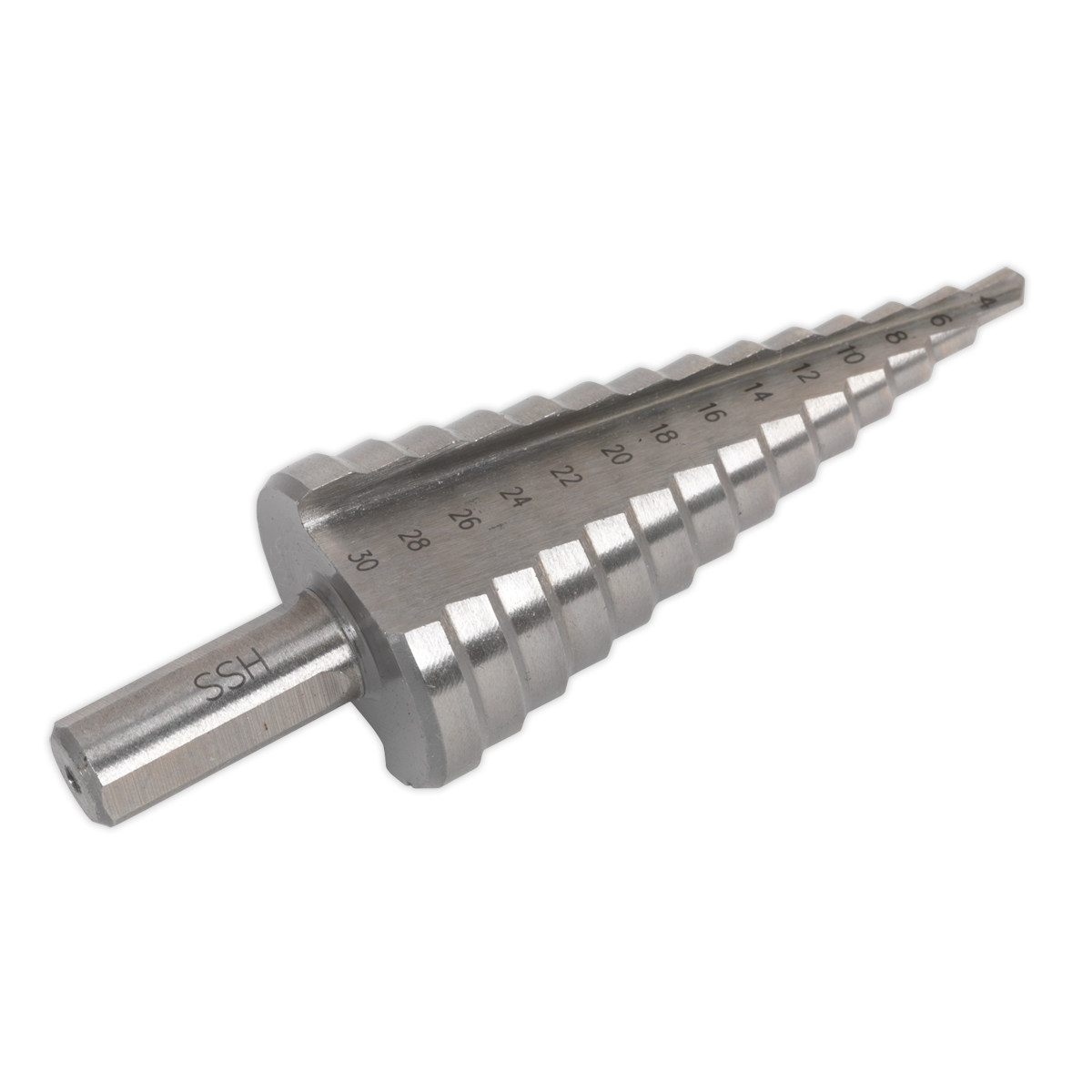 Sealey HSS 4341 Step Drill Bit 4-30mm Double Straight Flutes 4-30mm AK4745