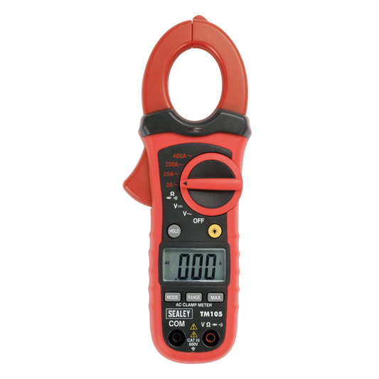 Sealey Professional Auto Ranging Digital Clamp Meter NCVD - 6 Function TM105
