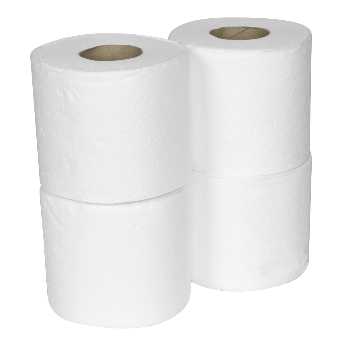 Sealey Plain White 40 Toilet Rolls Embossed 2 Ply Pack of 4 x 10 Pieces TOL40