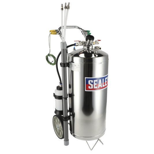 Sealey Air Operated Fuel Drainer With Venturi Type Suction Stainless 40L TP200S