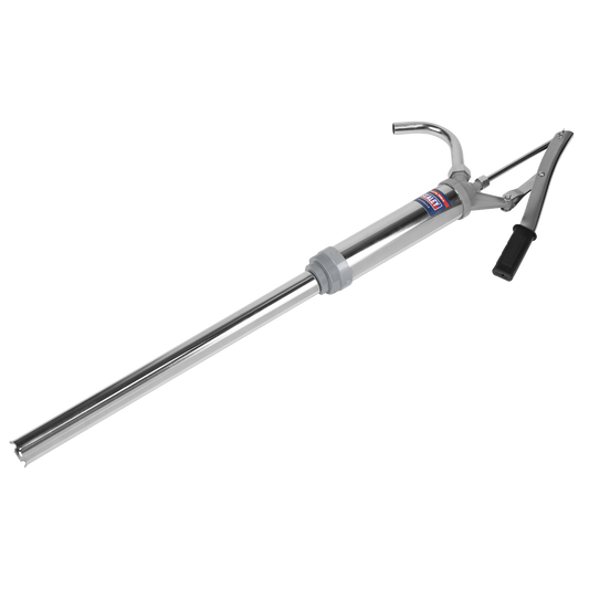 Sealey Heavy Duty Lever Pump With 2" BSP Adaptor & Dip Tube Silver TP68