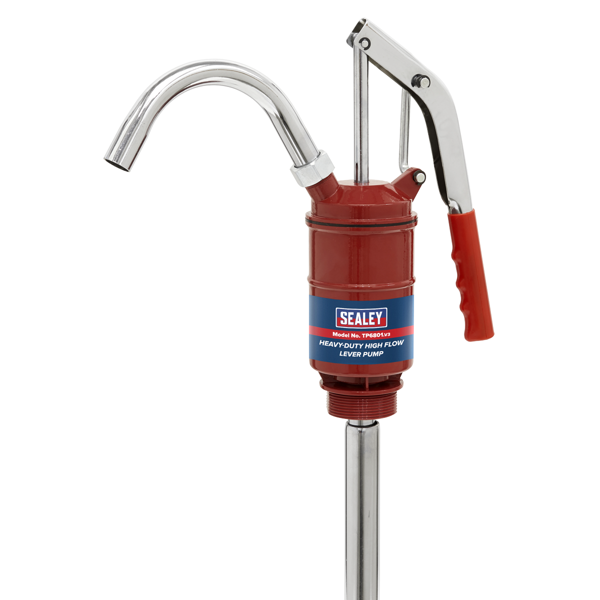 Sealey Heavy Duty Lever Pump High Flow With 2" BSP Adaptor & Dip Tube TP6801