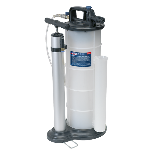 Sealey Vacuum Oil & Fluid Extractor Manual/Air 9 Litres Capacity Device TP6904