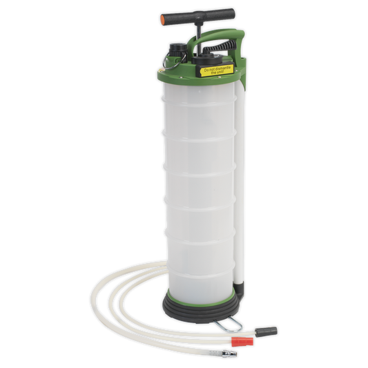 Sealey Vacuum Oil & Fluid Extractor & Discharge 6 Litres Capacity Device TP6905