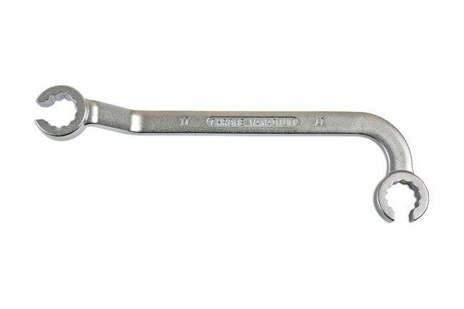 LASER 6851 Injection Lines Double Ring Spanner 17mm Chrome Vanadium Steel
