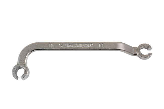 LASER 6852 Injection Lines Double Ring Spanner 14mm Chrome Vanadium Steel