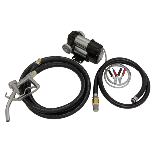 Sealey Diesel & Fluid Transfer Pump With Battery Clips 24V High Volume TP9824