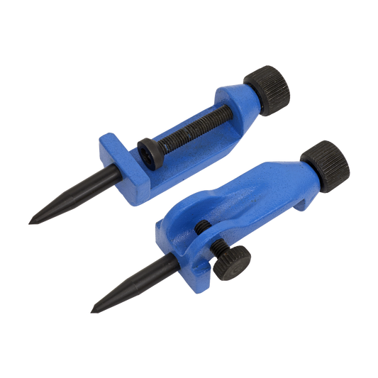 Sealey Trammel Point Set 2pc 3/8" To 1-1/4" Knurled Screws Width Scribing TPS02