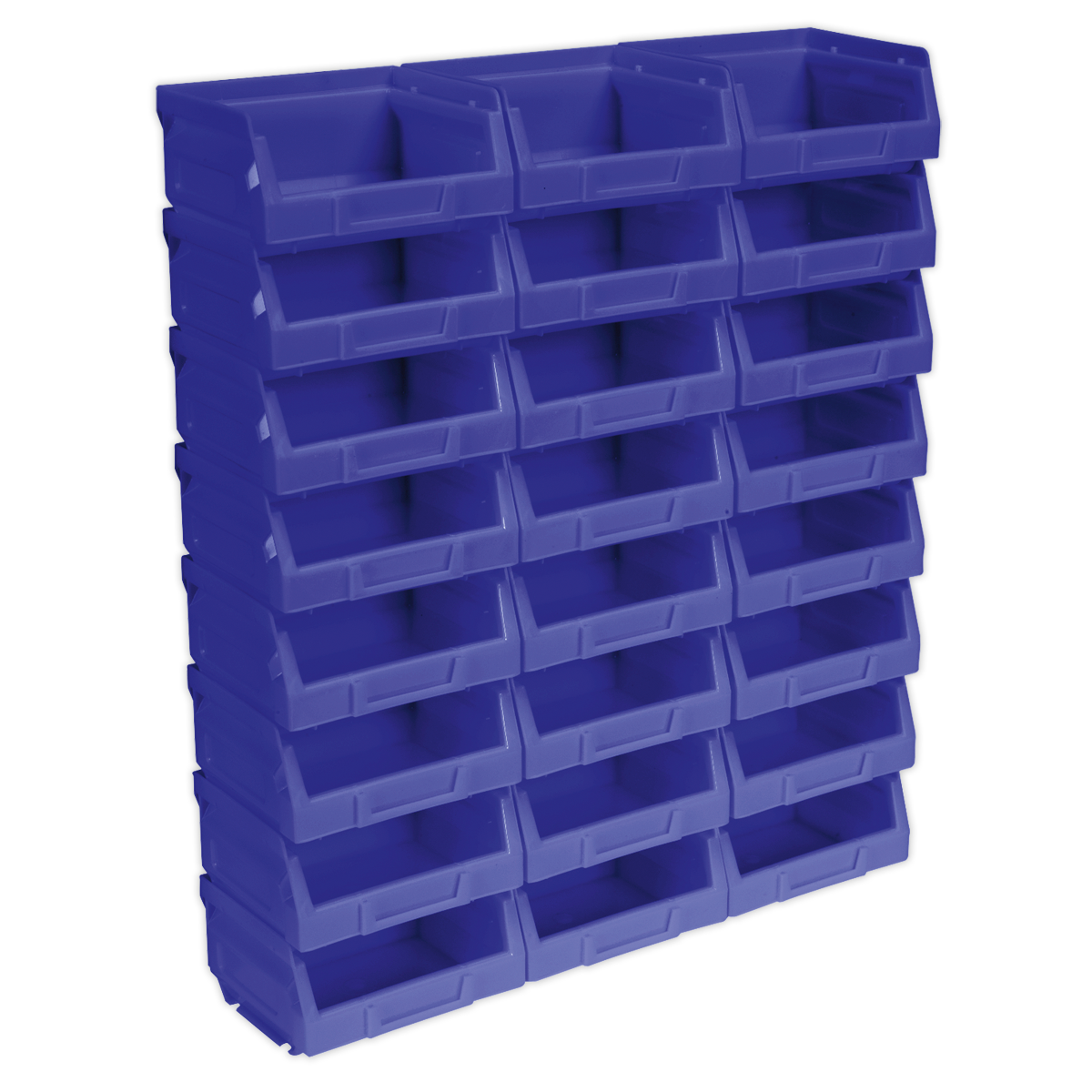 Sealey Plastic Storage Bin 103 x 85 x 53mm Blue - Blue Pack of 24 Pieces TPS124B
