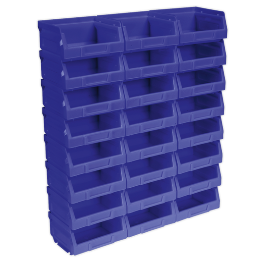 Sealey Plastic Storage Bin 103 x 85 x 53mm Blue - Blue Pack of 24 Pieces TPS124B