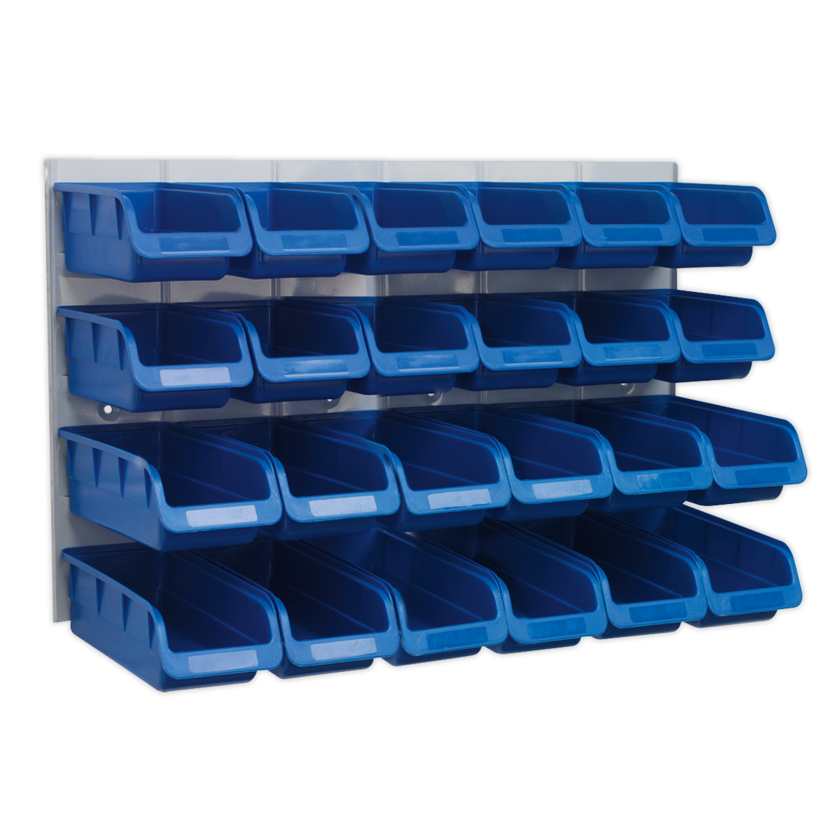 Sealey Bin & Panel Combination Shockproof Polymer 24 Bins - Blue TPS131