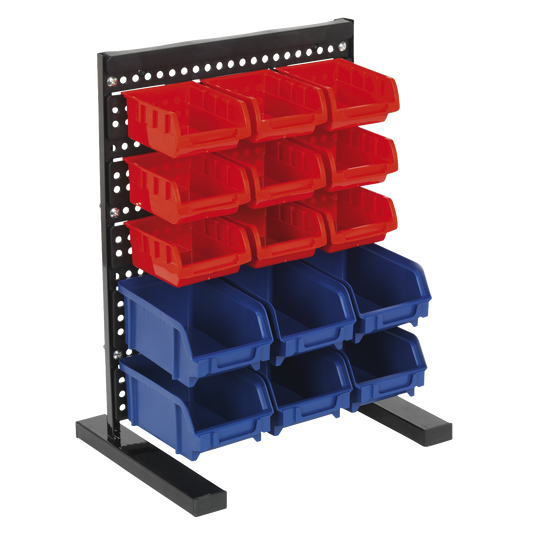 Sealey 15 Bin Bench Mounting Storage System With Composite Back Panel TPS1569