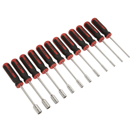 Sealey Nut Driver Set With Chrome Vanadium Steel Shafts 12 Pieces AK4911
