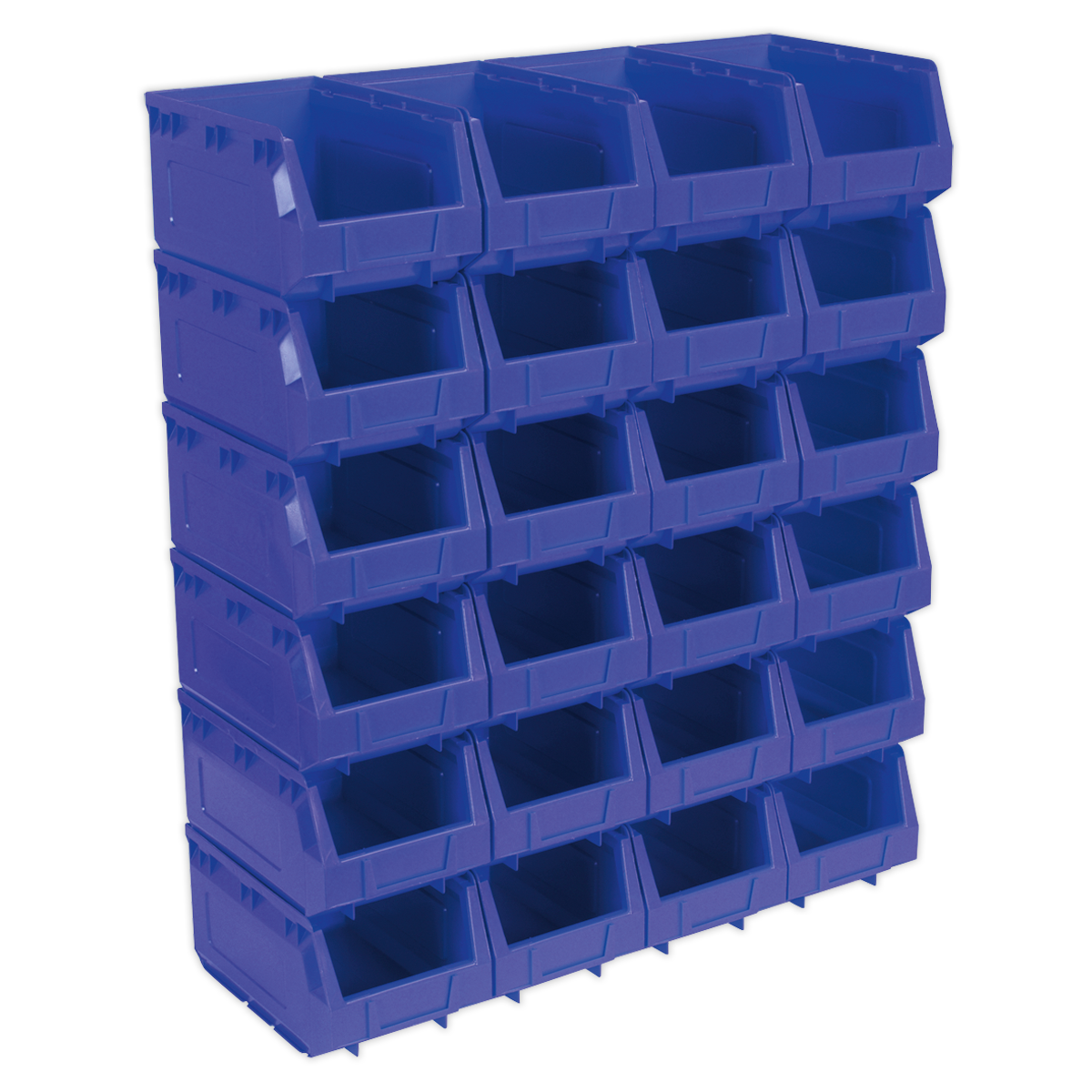 Sealey Plastic Storage Bin 148 x 240 x 128mm Shockproof Blue Pack of 24 TPS324B