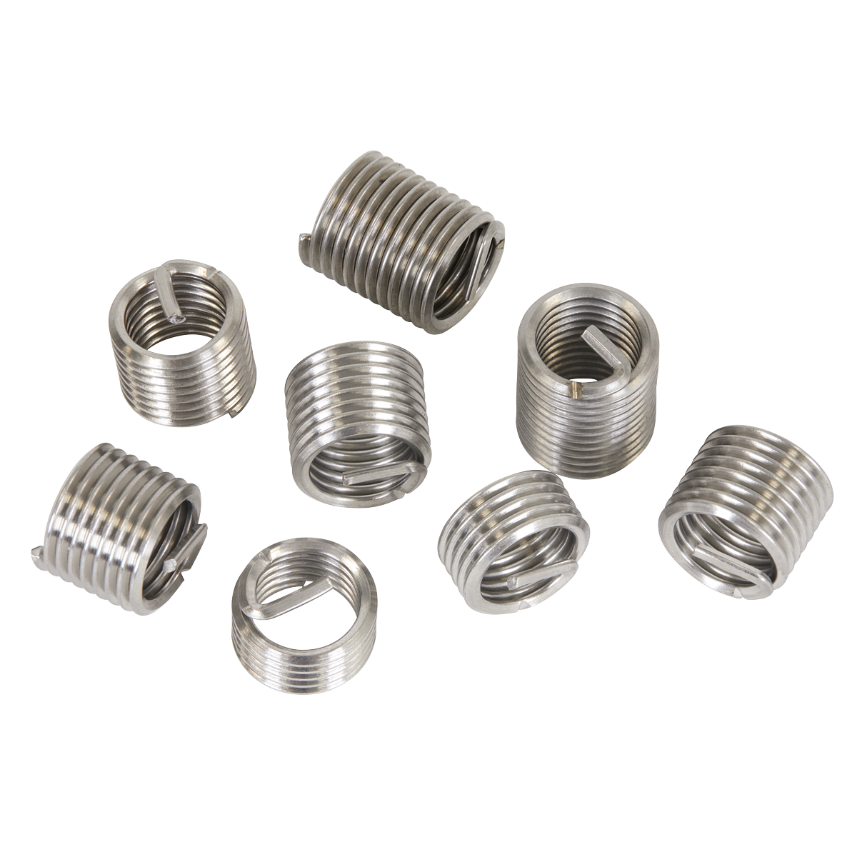 Sealey Thread Inserts M12 x 1.75mm For TRM12 Repair Kit - Silver TRM12R