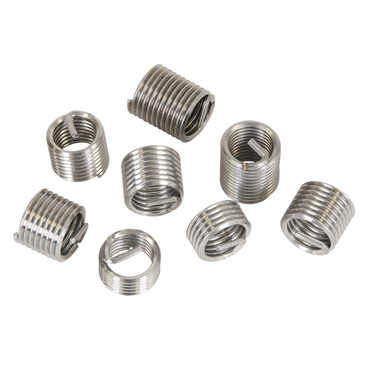 Sealey Thread Inserts M12 x 1.75mm For TRM12 Repair Kit - Silver TRM12R