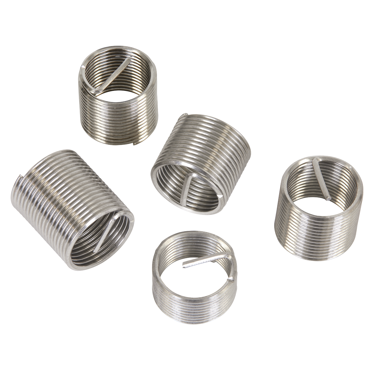 Sealey Thread Inserts M14 x 1.25mm For TRM14 Repair Kit - Silver TRM14R