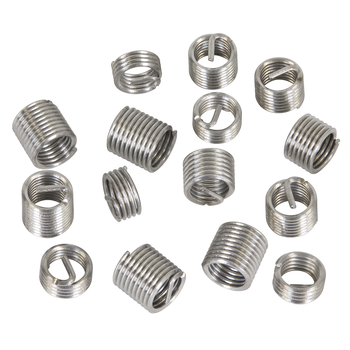 Sealey Thread Inserts M5 x 0.8mm Replacement For TRM5 Repair Kit - Silver TRM5R