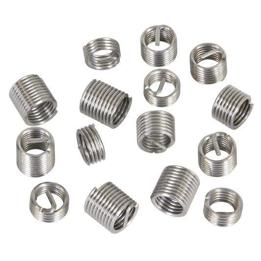 Sealey Thread Inserts M5 x 0.8mm Replacement For TRM5 Repair Kit - Silver TRM5R