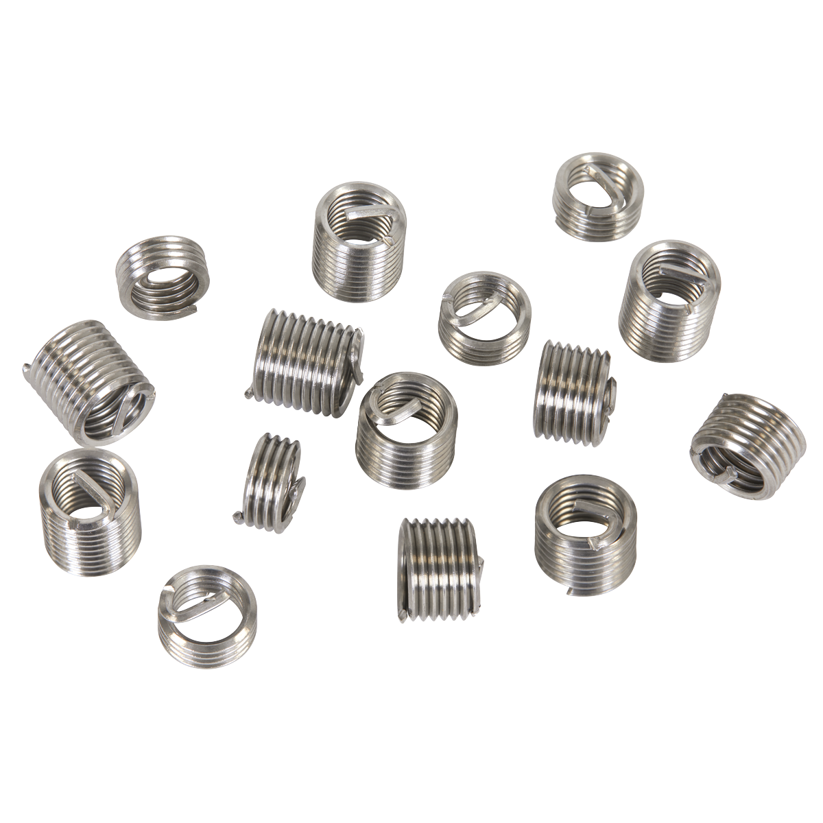 Sealey Thread Inserts M6 x 1.0mm Replacement For TRM6 Repair Kit - Silver TRM6R