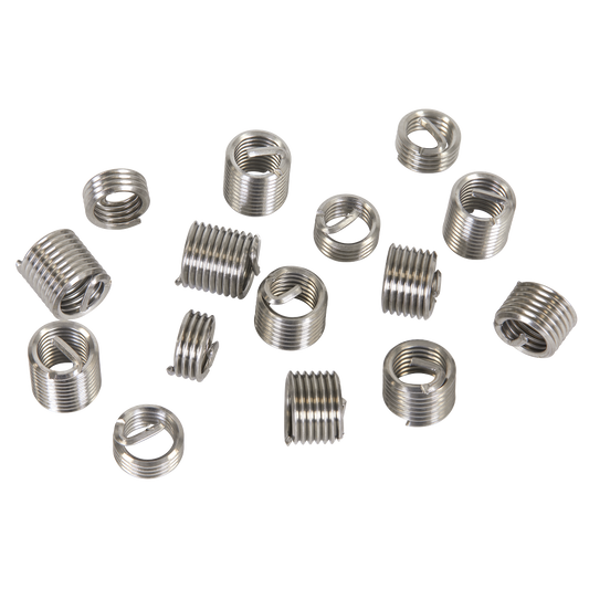 Sealey Thread Inserts M6 x 1.0mm Replacement For TRM6 Repair Kit - Silver TRM6R
