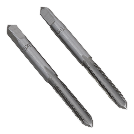 Sealey M5 x 0.8mm Taper & Plug Tap Set 2 Pieces Plastic Storage Case TSM5