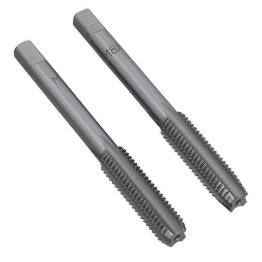 Sealey M8 x 1.25mm Taper & Plug Tap Set 2 Pieces in Plastic Storage Case TSM8