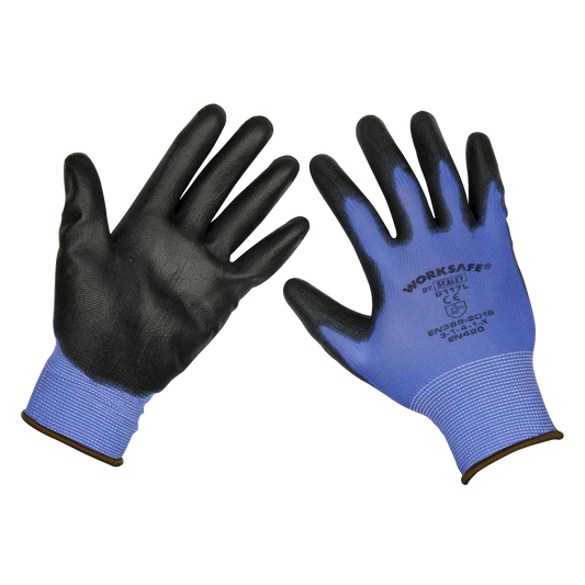 Sealey Lightweight Precision Grip Gloves Large Size L Pack of 6 Pairs TSP117L/6