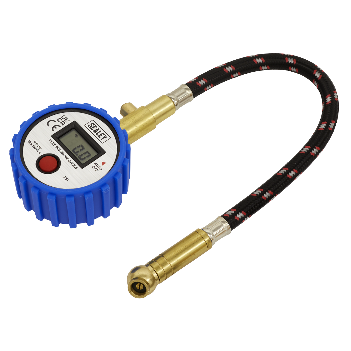 Sealey Tyre Pressure Gauge Digital With Leader Hose & Quick Release TST/PG981