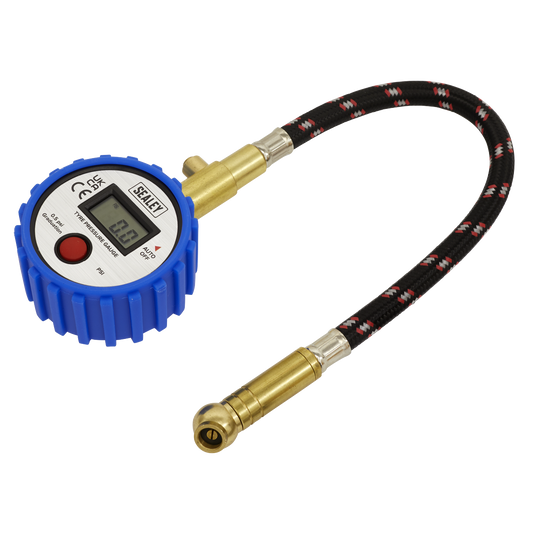 Sealey Tyre Pressure Gauge Digital With Leader Hose & Quick Release TST/PG981