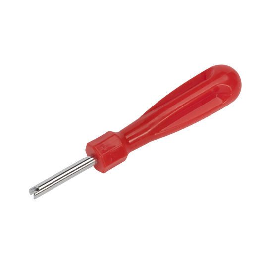 Sealey Tyre Valve Core Tool With Easy Grip Handle 97mm - Red/Silver TST/VCT