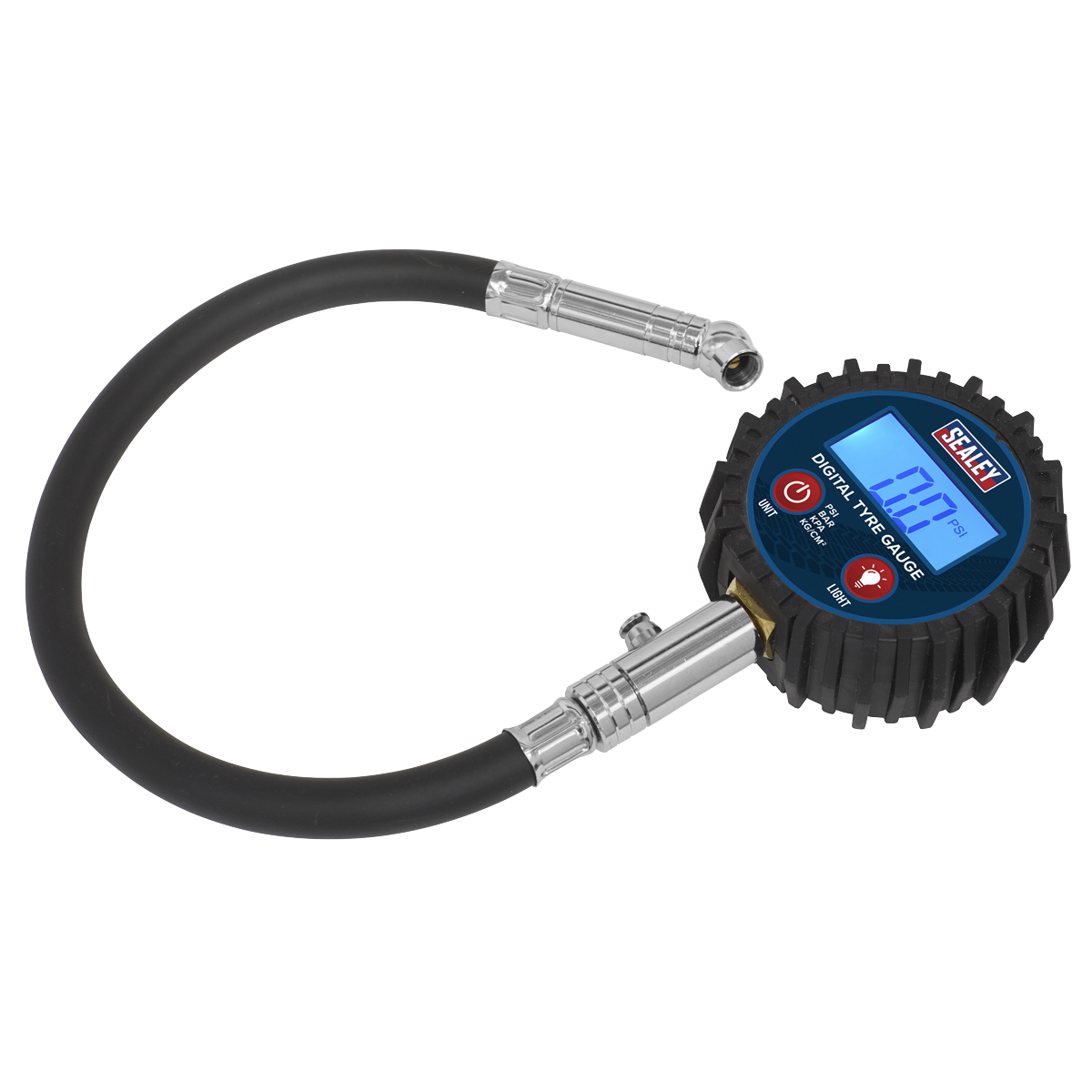 Sealey Digital Tyre Pressure Gauge With Push-On Connector 0-150 PSI TST002